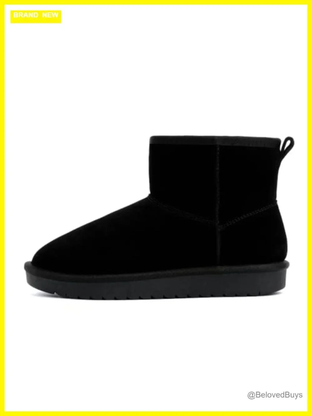 Genuine Suede Leather Women's Winter Ankle Booties Warm Faux Fur Lined Non-Slip
